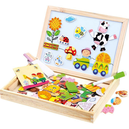 Bino Farma Magnetická tabulka s puzzle 102 dílků