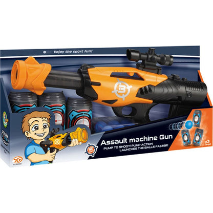 Alltoys Pistole na pěnové míčky 42 cm oranžová