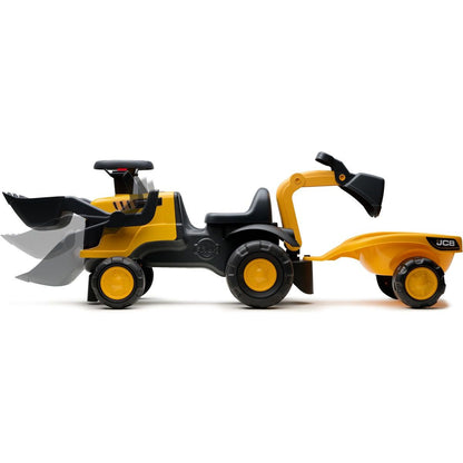 Falk Odstrkovadlo - traktor JCB s přívěsem a přední-zadní lžící