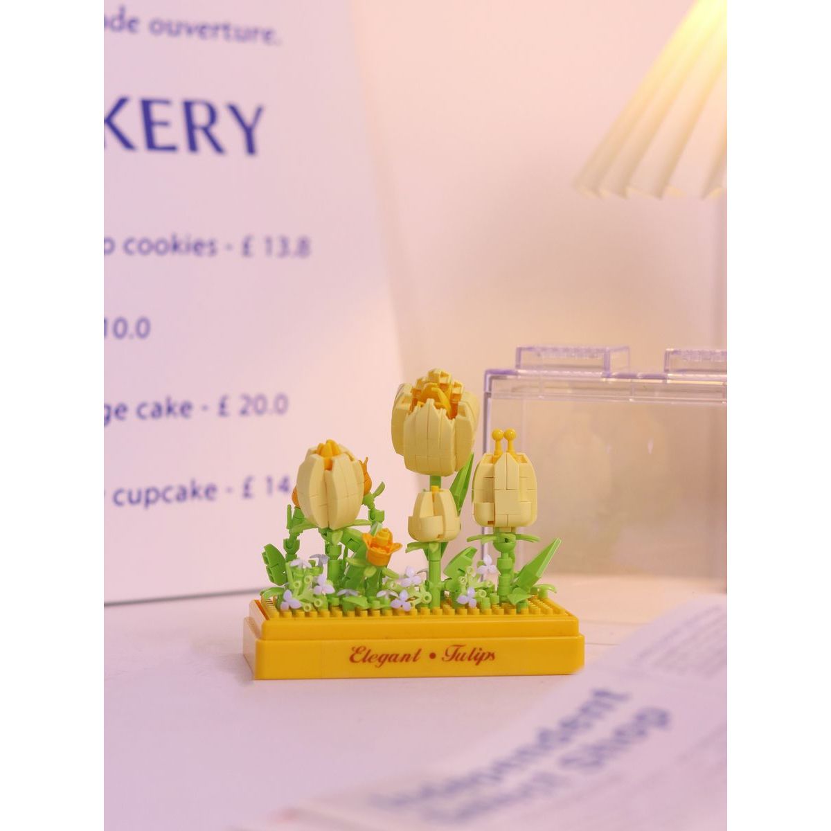Stavebnice mini KOCO Tulipány plast 295ks v krabičce 11x12x5cm