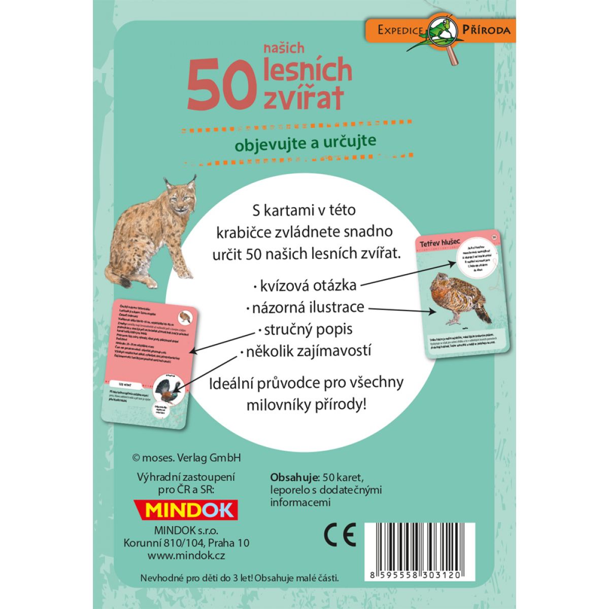 Mindok Expedice příroda 50 lesních zvířat