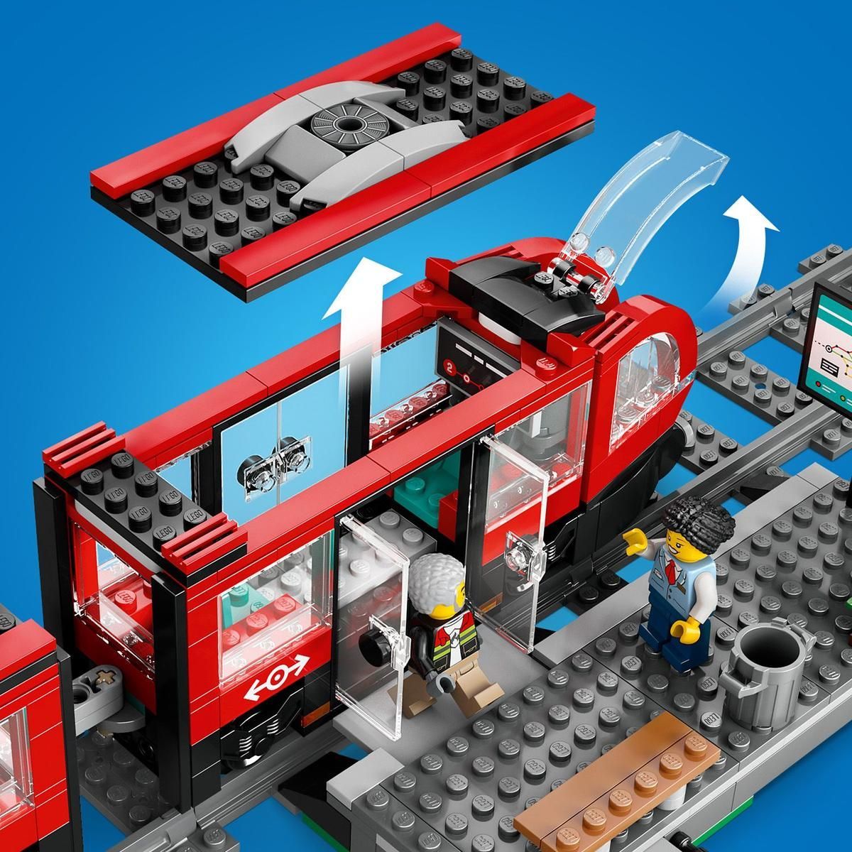 LEGO® City 60423 Tramvaj a zastávka v centru města