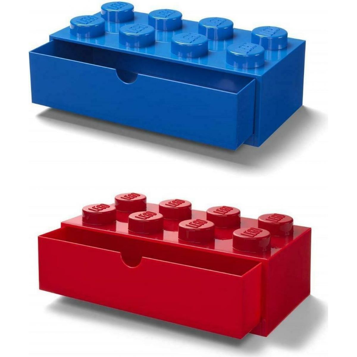 LEGO® stolní box 8 se zásuvkou 31,6 x 15,8 x 11,3 cm - červená