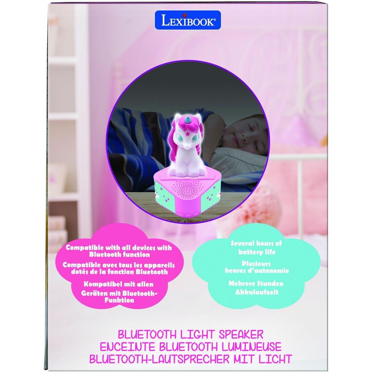 Lexibook Bluetooth reproduktor se svítící figurkou Jednorožec