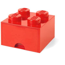 LEGO® úložný box 4 s šuplíkem 25 x 25 x 18 cm - Červená