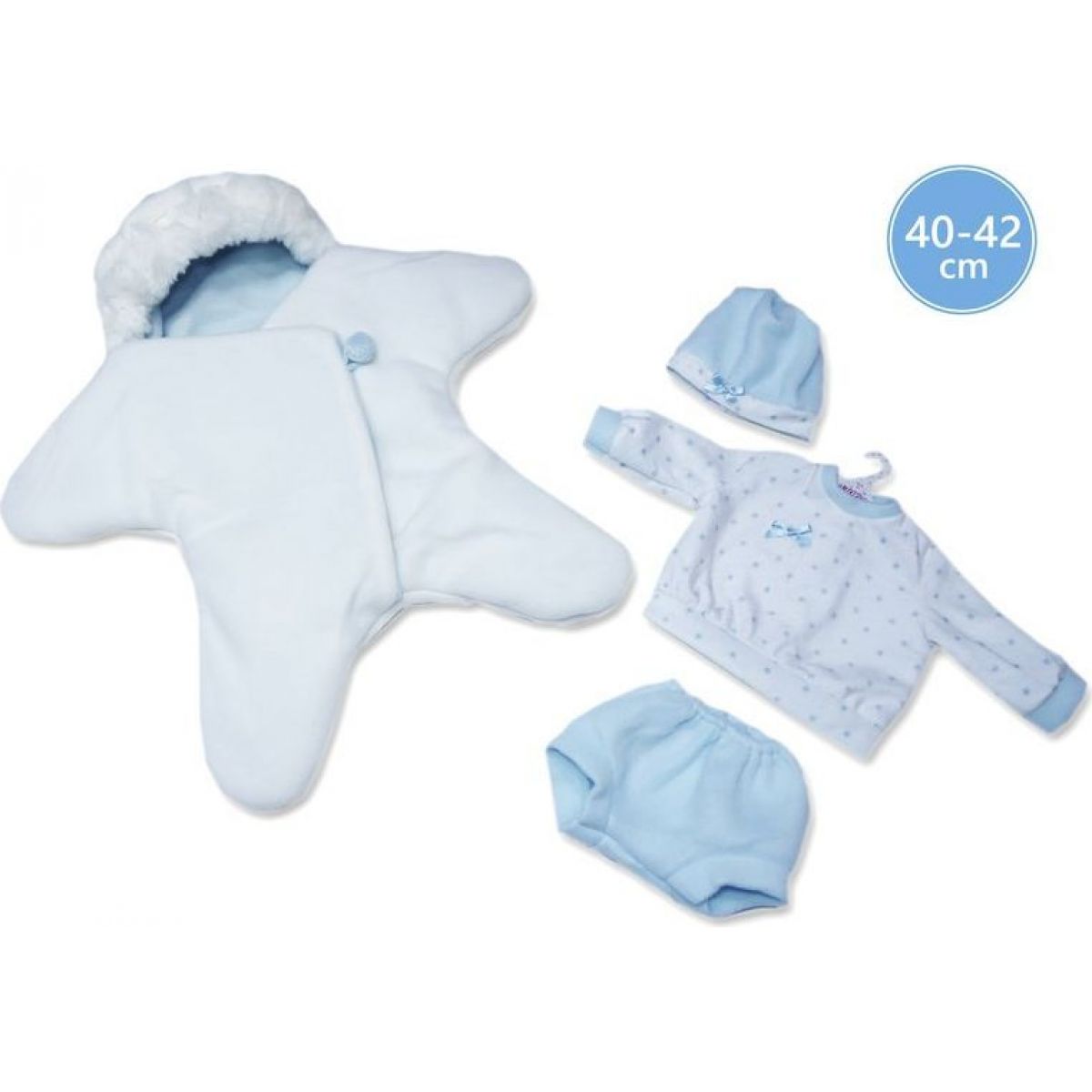Llorens M740-37 obleček pro panenku miminko New born velikosti 40-42 cm