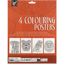 Craft Creative Vymalovánky 4 obrázky + 10 pastelek A4 oranžové balení