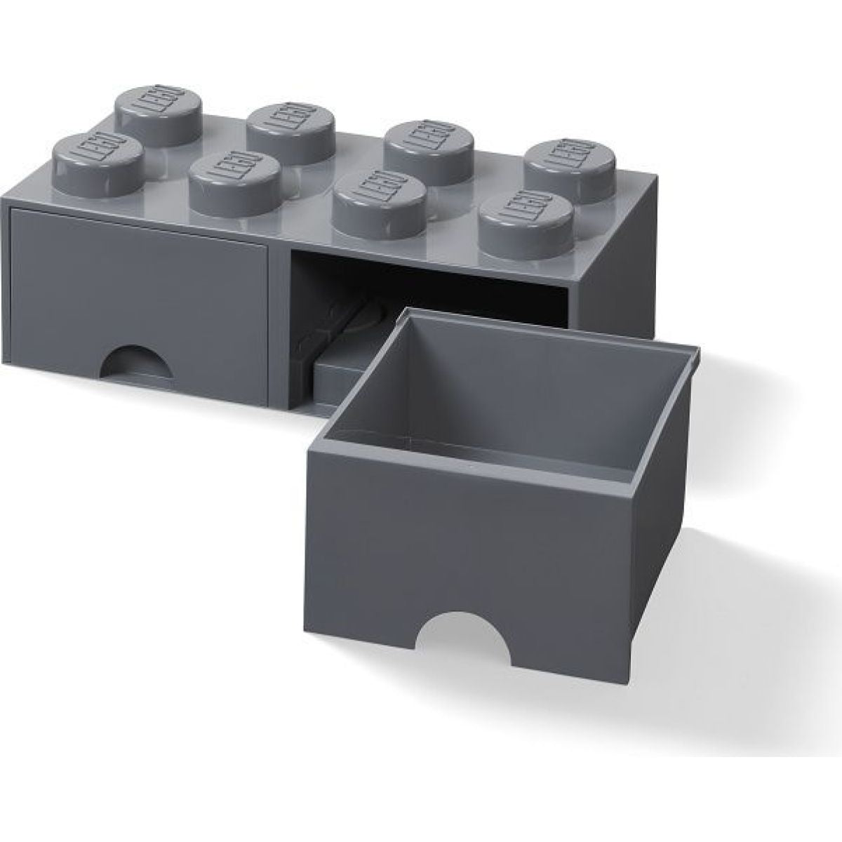 LEGO® Úložný box 8 s šuplíky 25 x 50 x 18 cm - tmavě šedá