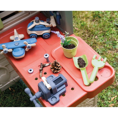 Smoby Domeček Life Nature s dílnou pro kutily