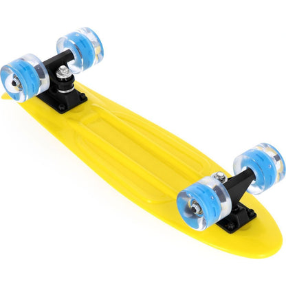 Fish Pennyboard se svíticími LED kolečky, žlutý