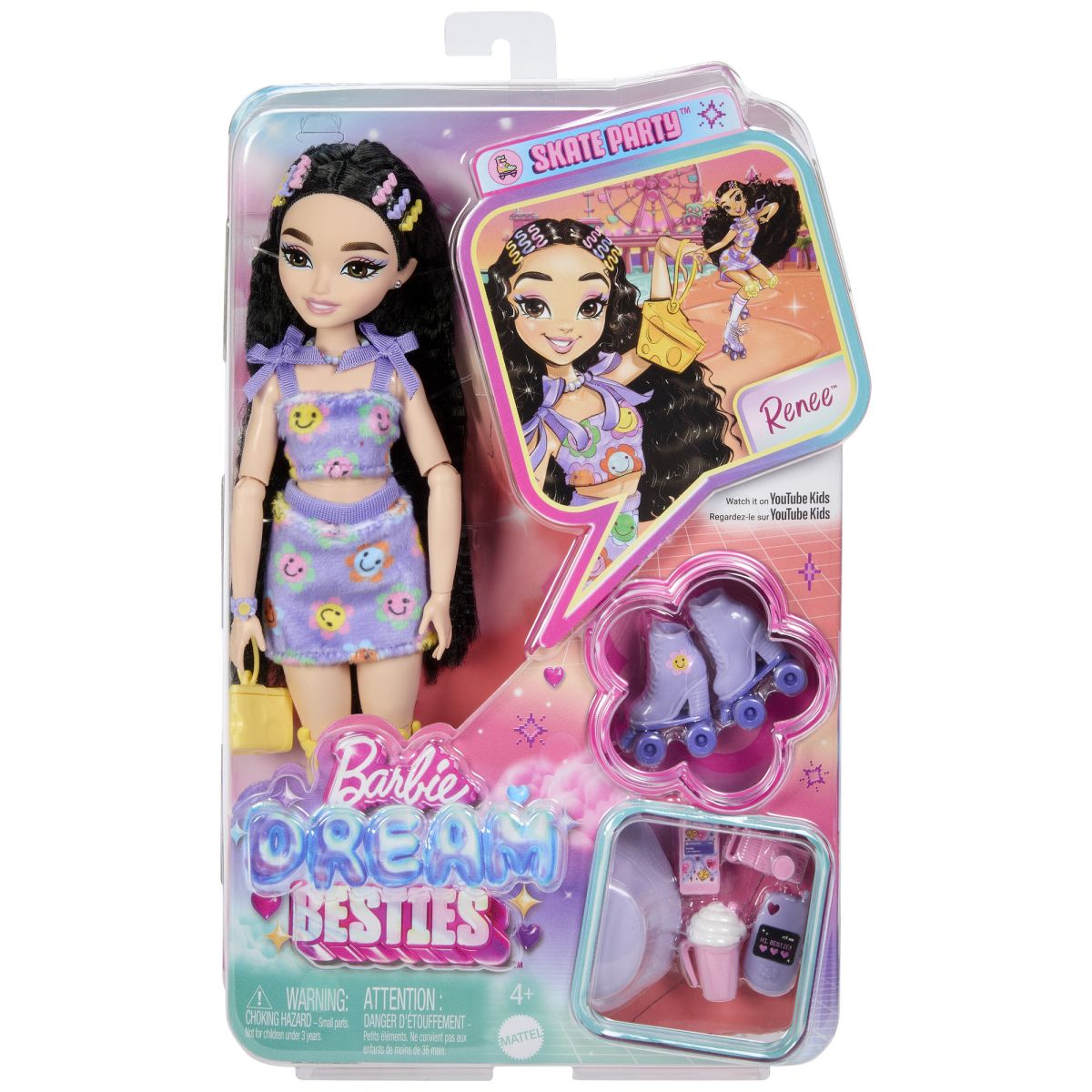 Barbie Dream Besties panenka na kolečkových bruslích - Renee