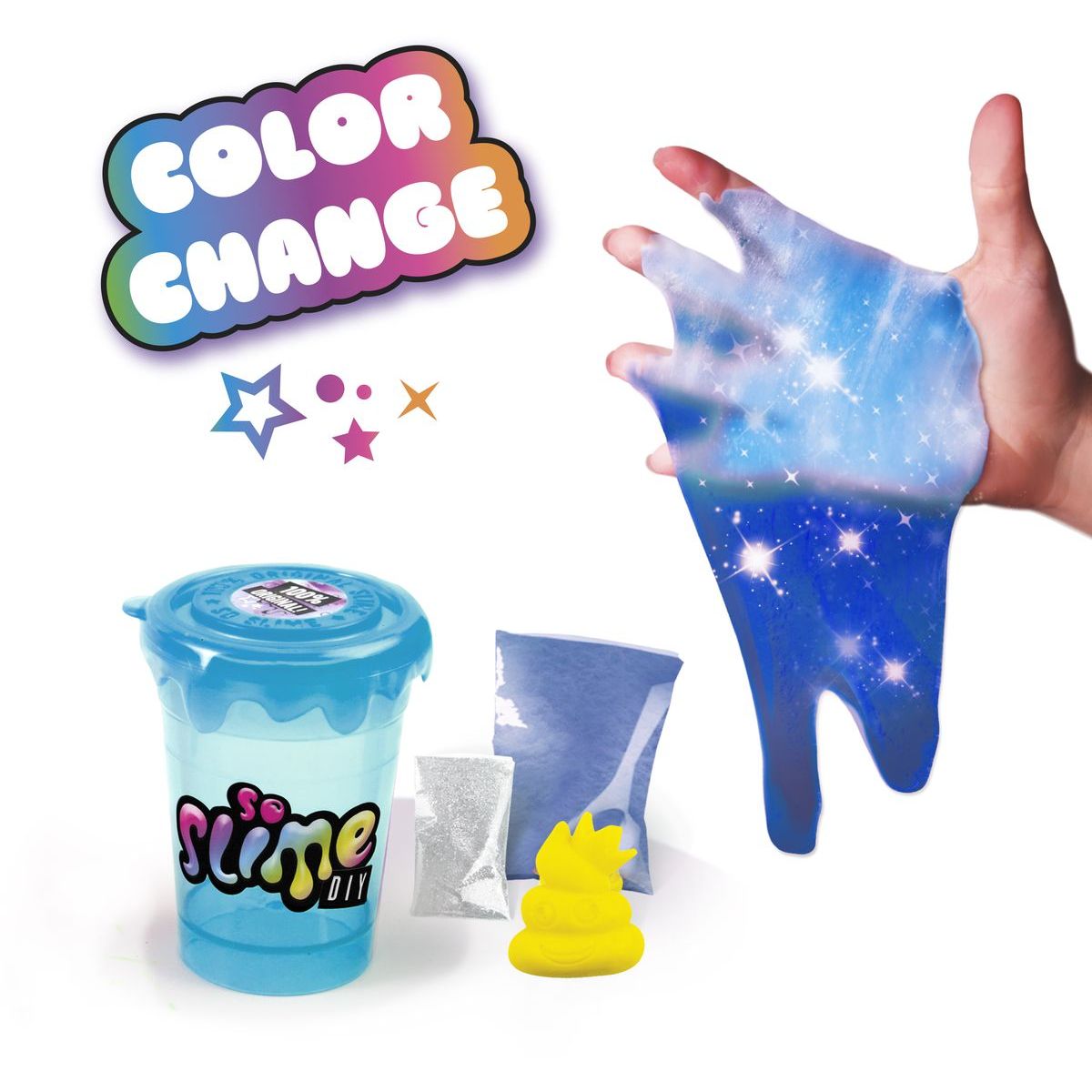So Slime Shaker mění barvu modrý