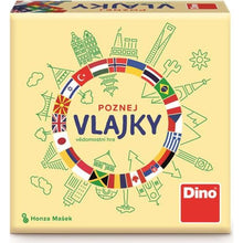 Dino poznej vlajky cestovní hra