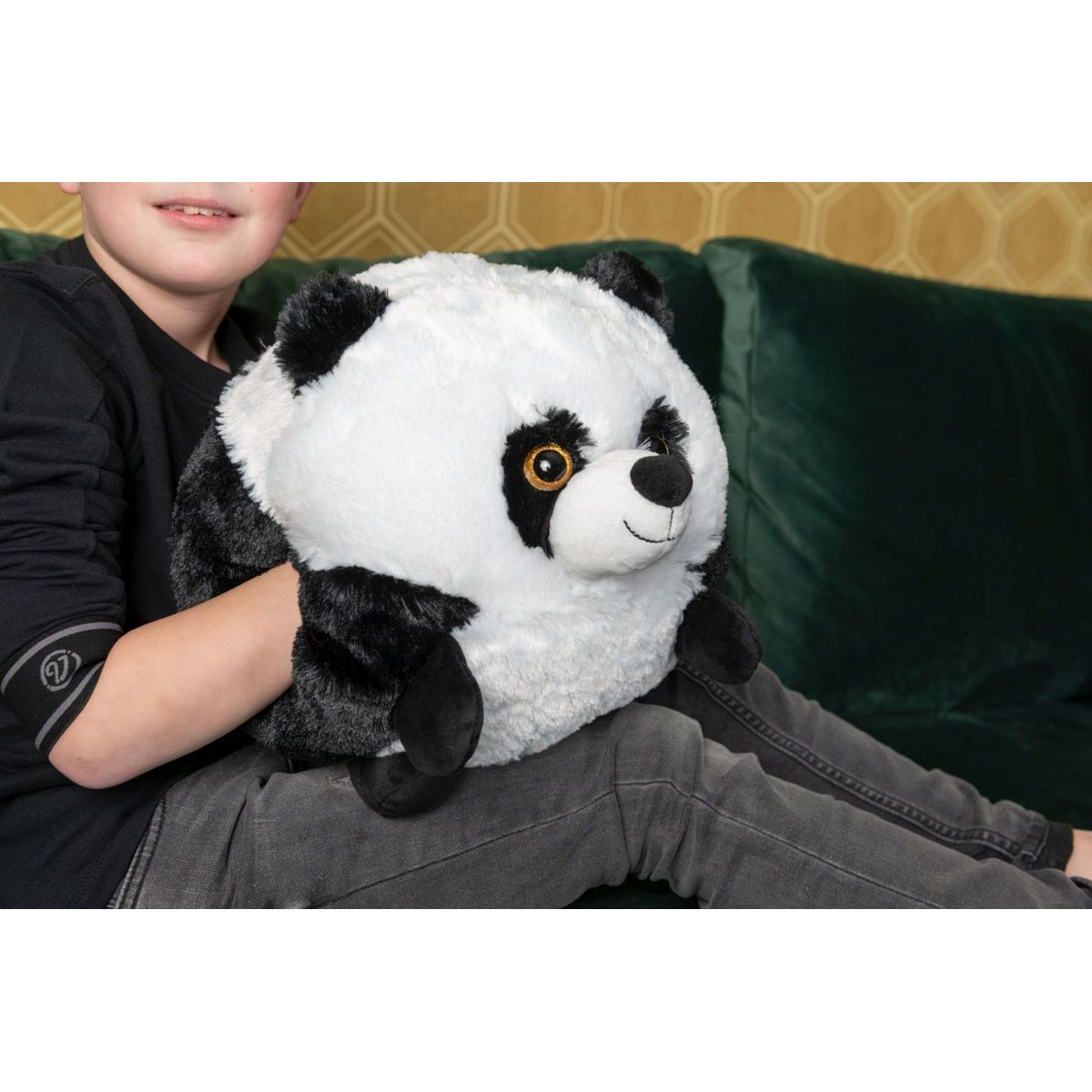 Cozy Noxxiez HW723 Panda hřejivý plyšový polštář 3 v 1
