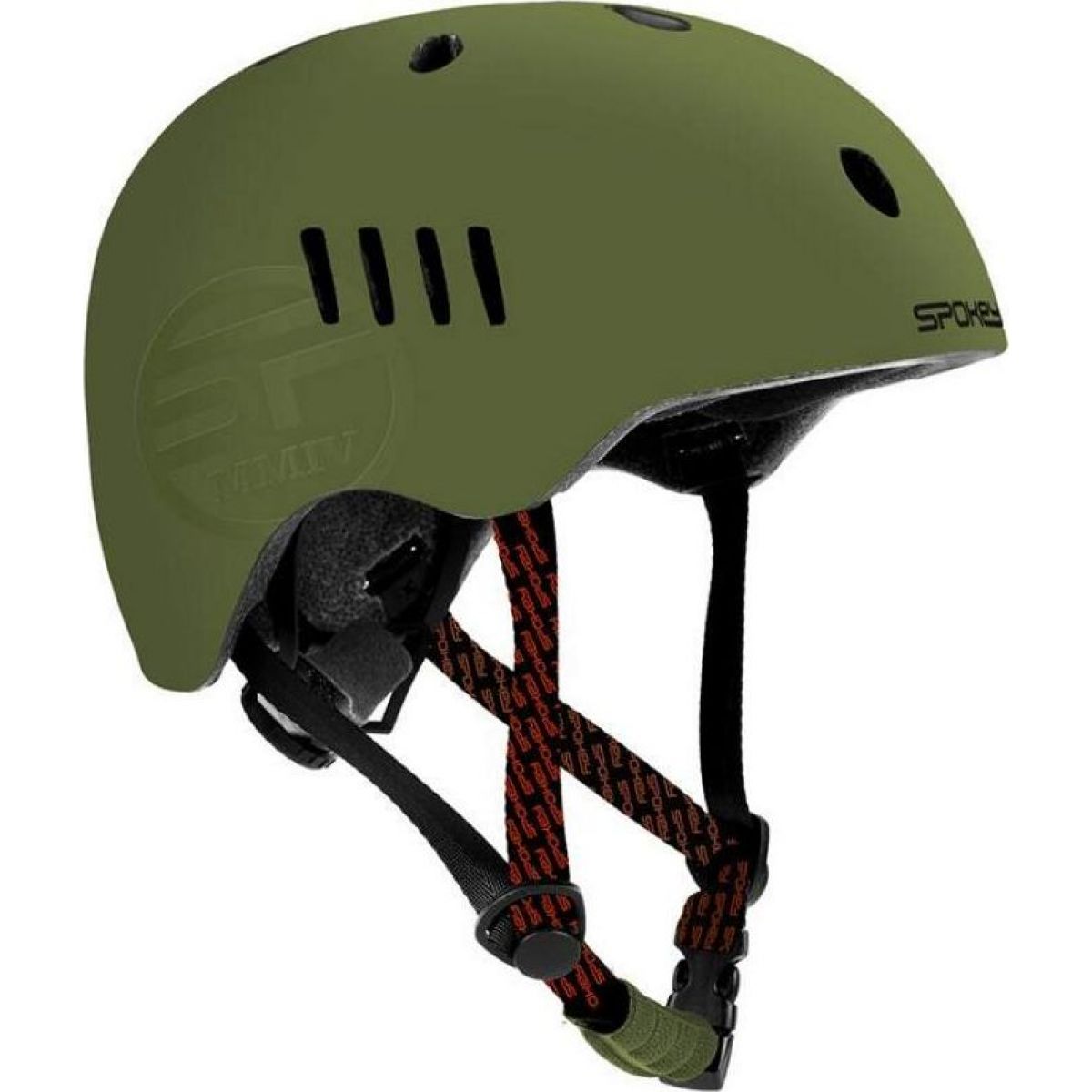 Spokey Pumptrack Juniorská cyklistická BMX přilba IN-MOLD, 48 - 54 cm, khaki
