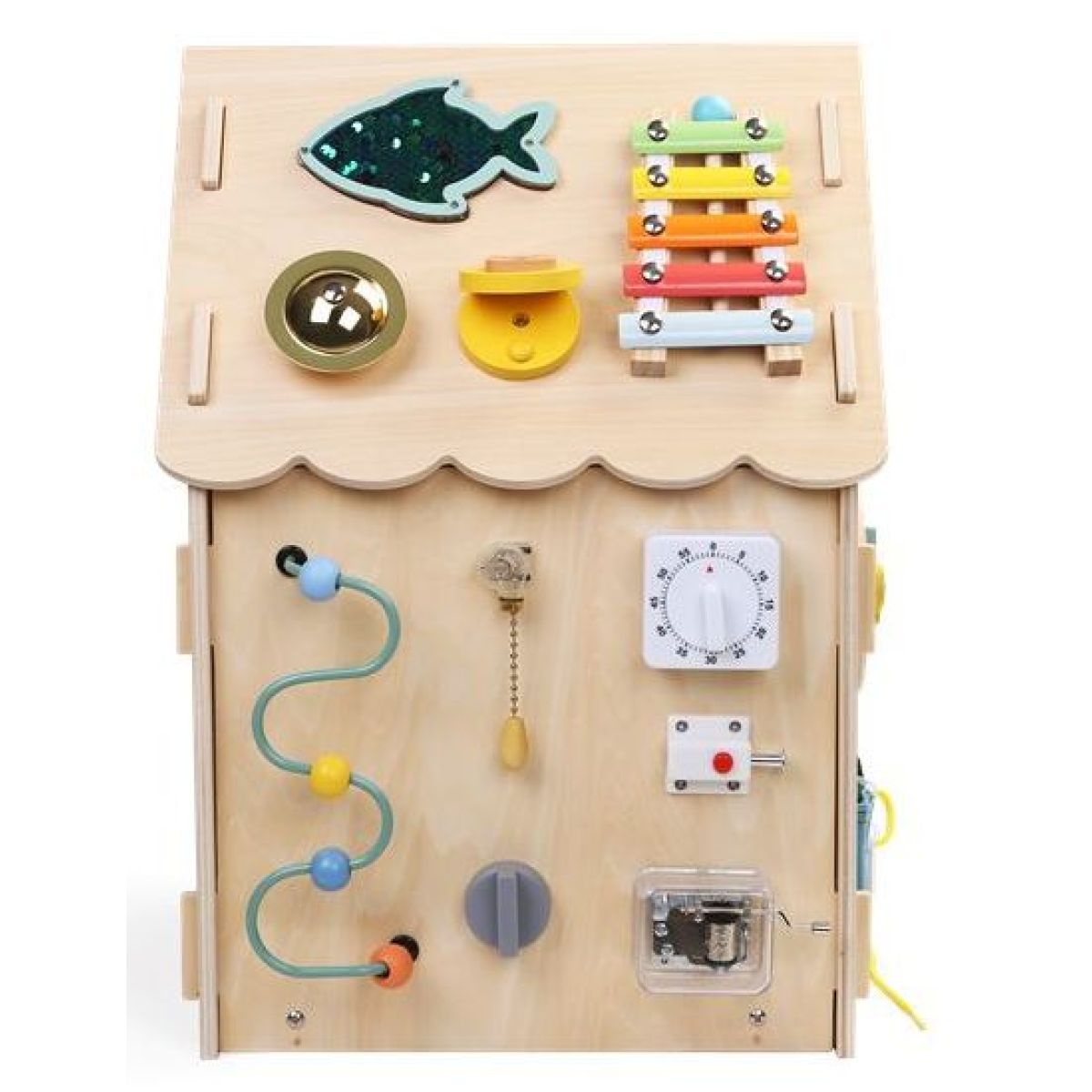 2Kids Toys Activity board Domeček přírodní