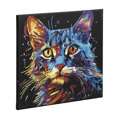 Craft Creative Malování podle čísel na černé plátno kočka