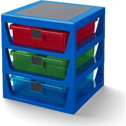 LEGO® organizér se třemi zásuvkami - modrá