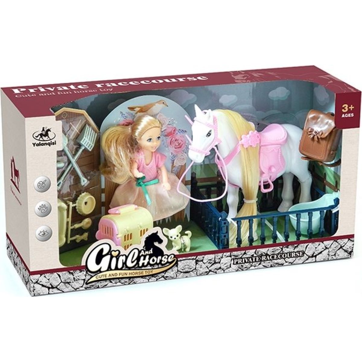 Alltoys Hrací set koník s panenkou