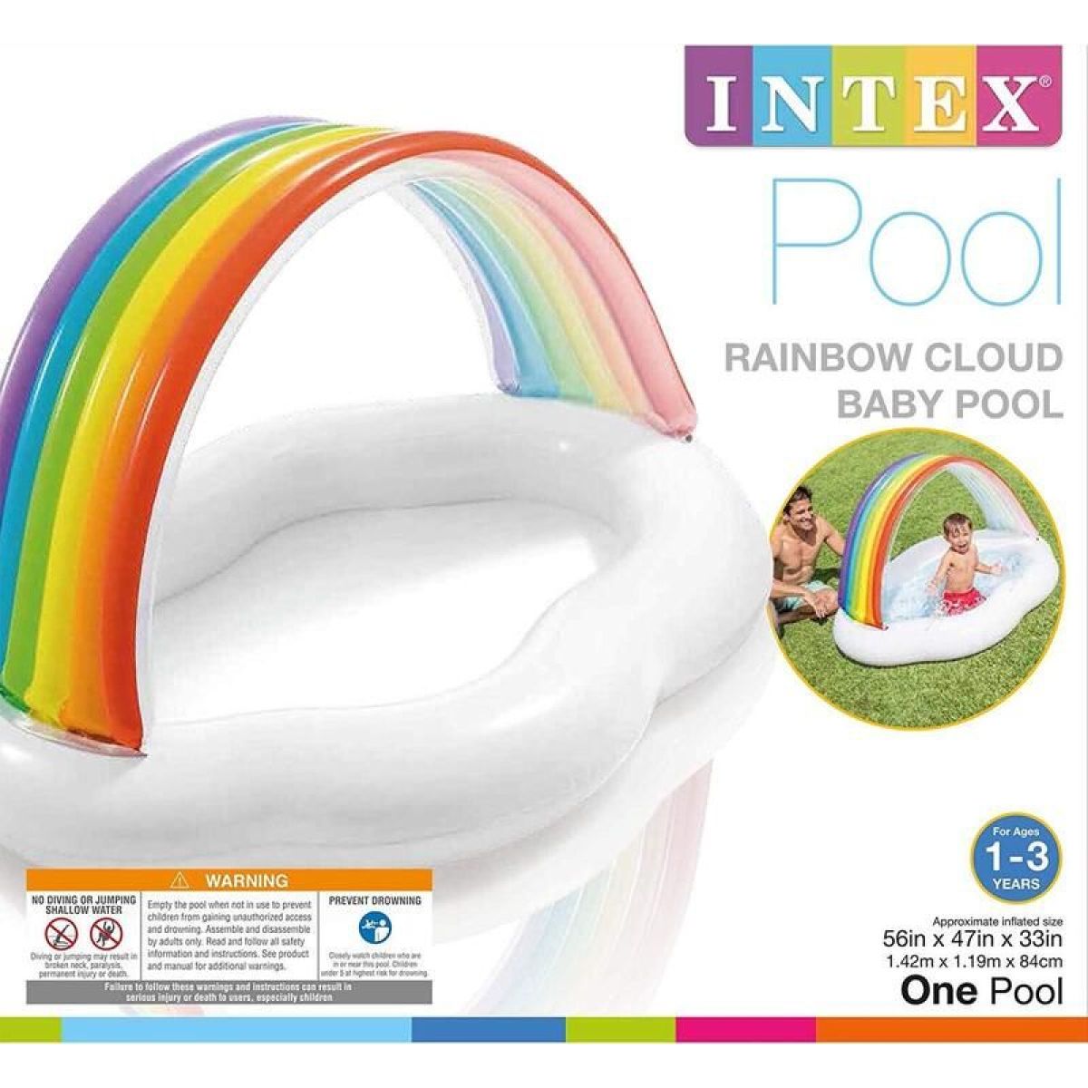 Intex 57141NP Bazének dětský Duha - Poškozený obal