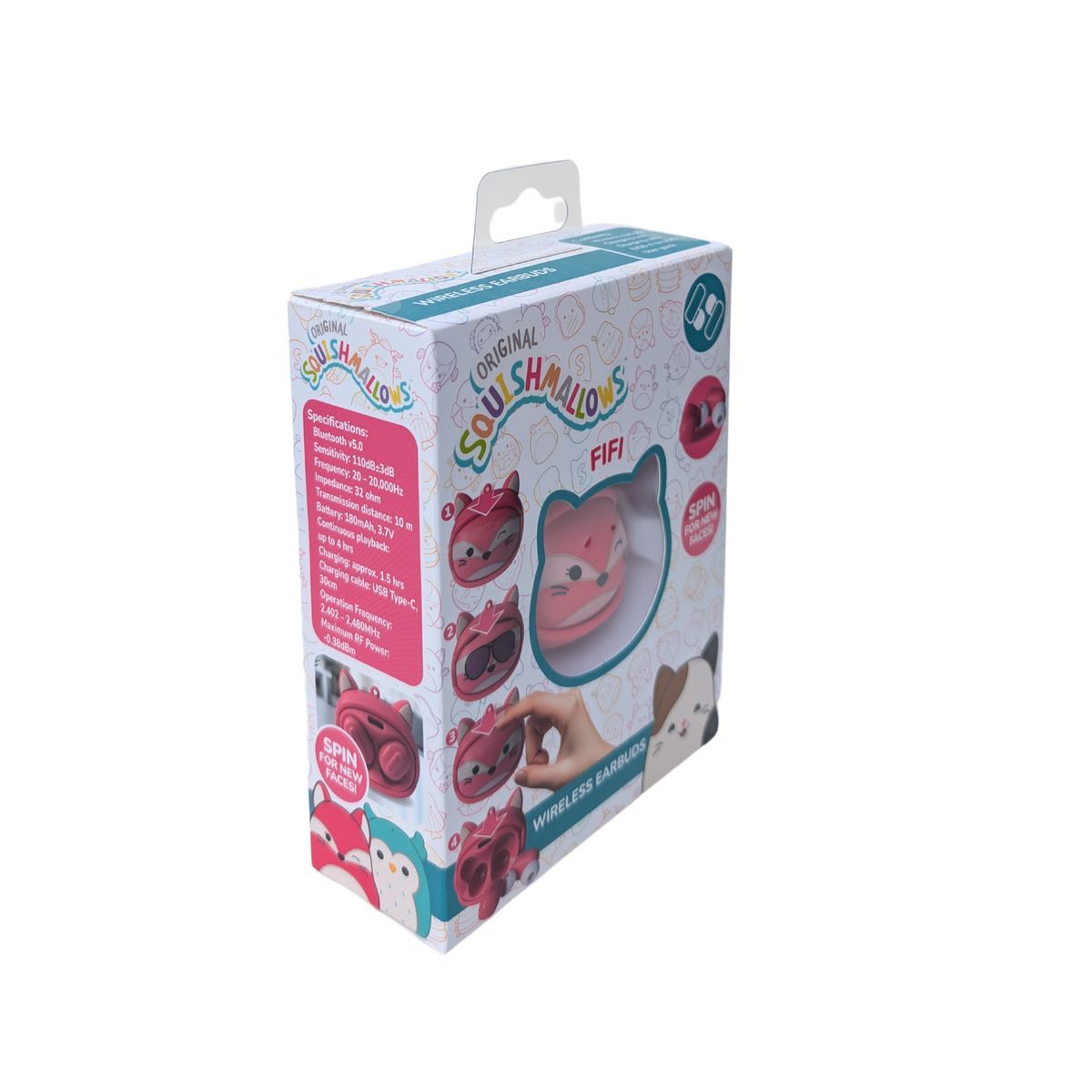 Lazerbuilt Squishmallows Face-change TWS Earbuds - Fifi