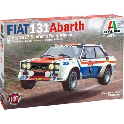 Italeri Model Kit auto 3621 Fiat 131 Abarth 1977 San Remo Rally Winter (1:24) - Poškozený obal