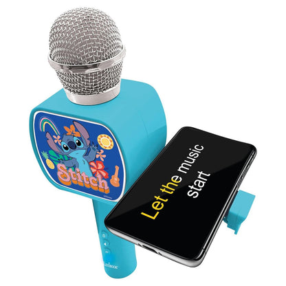 Lexibook Bezdrátový karaoke mikrofon Stitch s držákem na telefon
