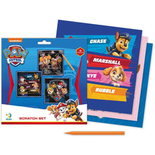 Škrábací obrázek 3 ks barevný Paw Patrol 20 x 20 cm