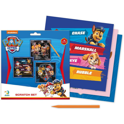 Škrábací obrázek 3 ks barevný Paw Patrol 20 x 20 cm