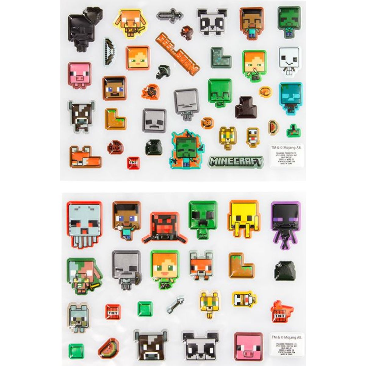 Minecraft samolepky 3D