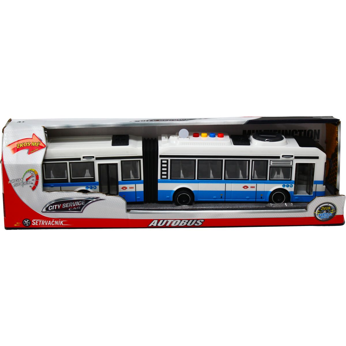 Sparkys CITY SERVICE CAR - 1:16 Kloubový autobus - modrý na setrvačník se zvuky
