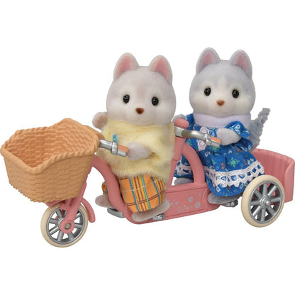 Sylvanian Families Tandemové kolo pro Husky sourozence