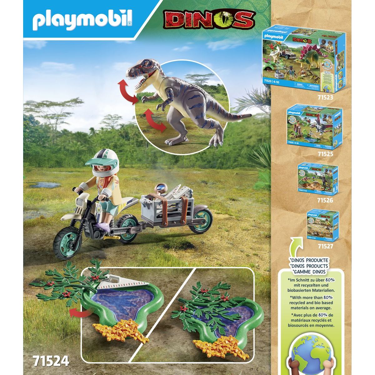 Playmobil P71524PMB Hledání stop T-Rexe