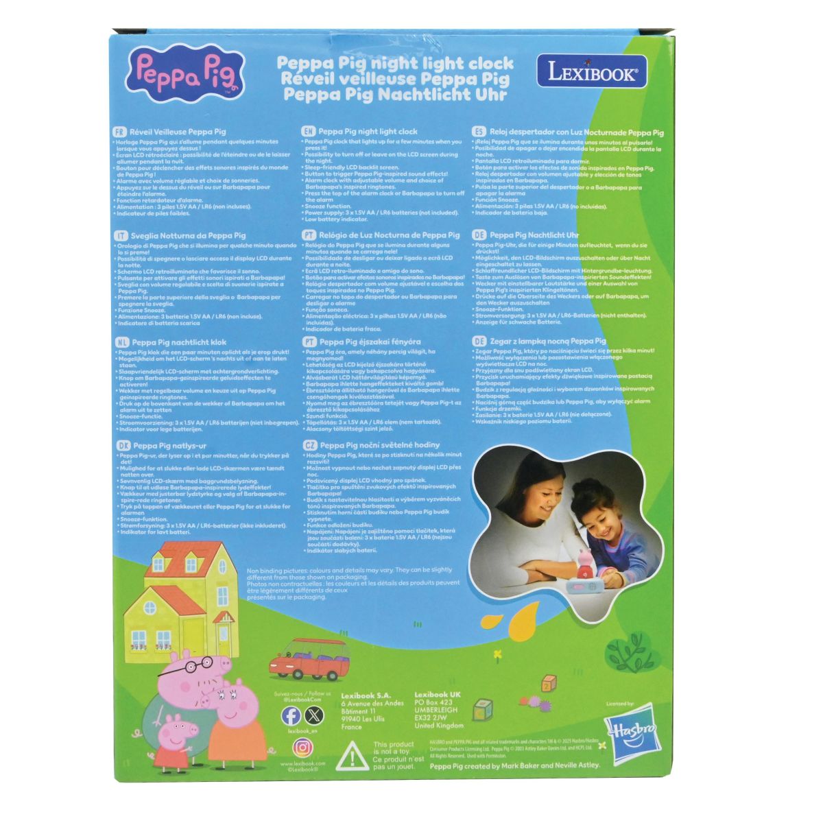 Lexibook Budík Prasátko Peppa se svítící figurkou