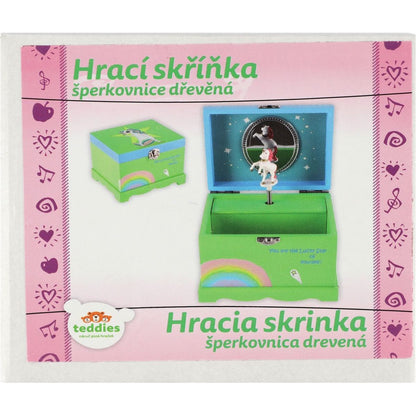 Dřevěná šperkovnice jednorožec hrající