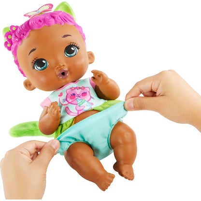 Mattel My Garden Baby miminko růžovo-zelené koťátko 30 cm
