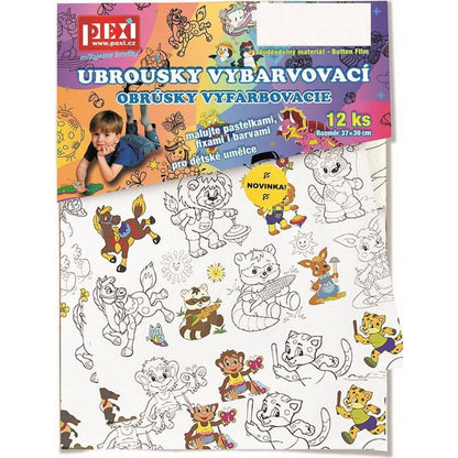 Ubrousky vybarvovací Zoo (12 ks)
