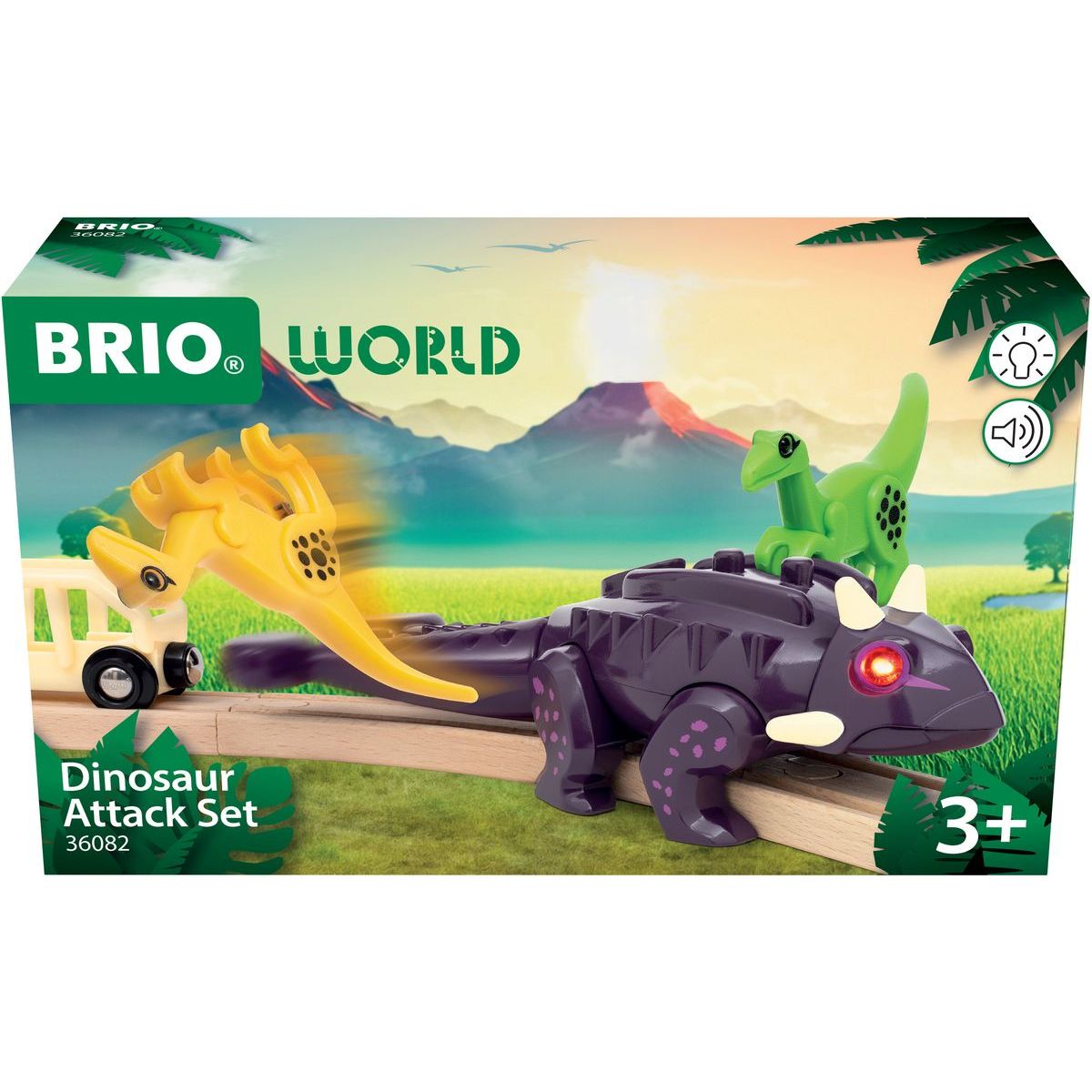Vlaková sada dinosauří útok