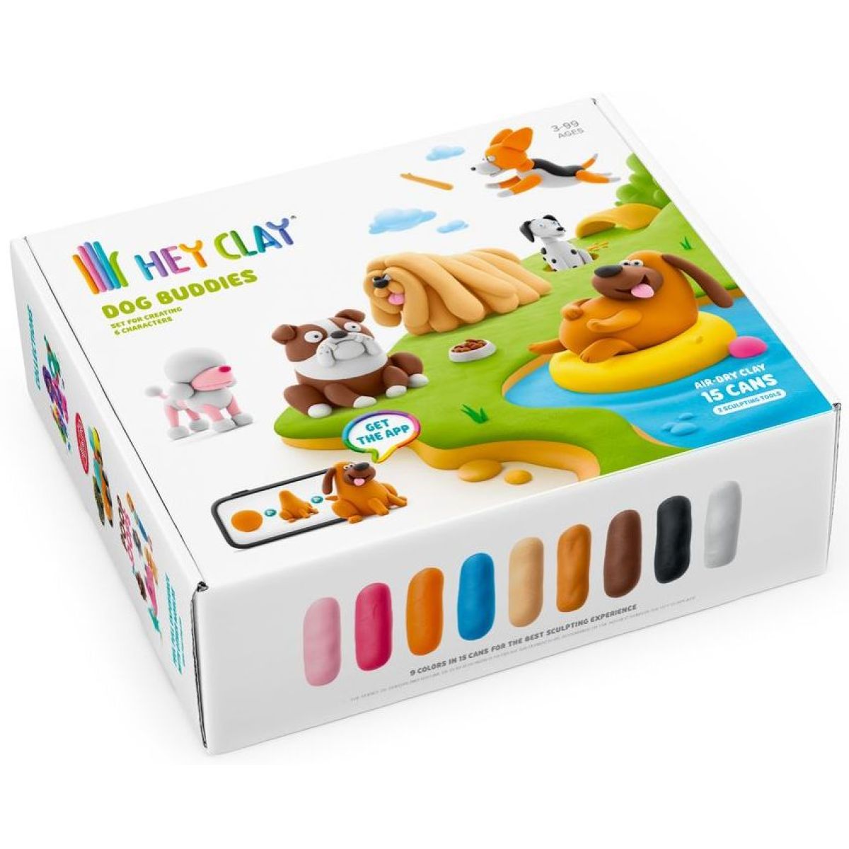 HEY CLAY SET DOG BUDDIES 15PK CEE