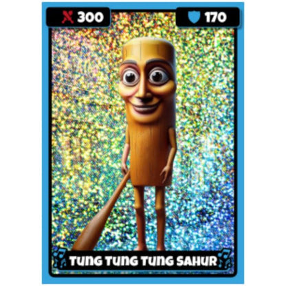 Alltoys Sběratelské karty holografické  BrainRot + tetování