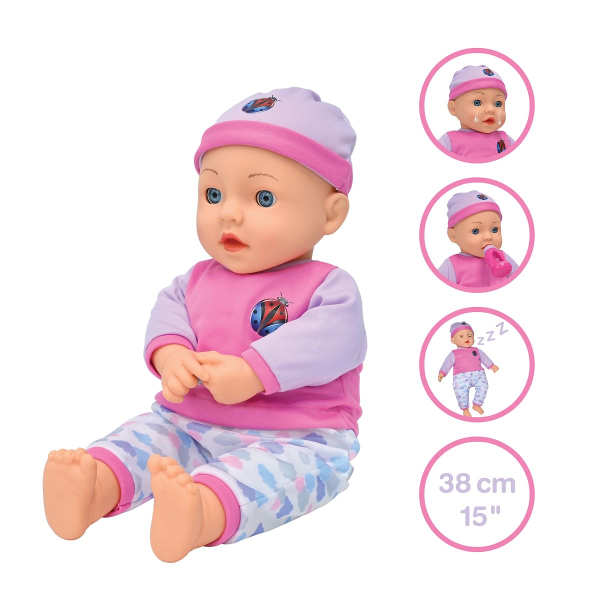 Lexibook Interaktivní panenka Power Baby Lina 37 cm