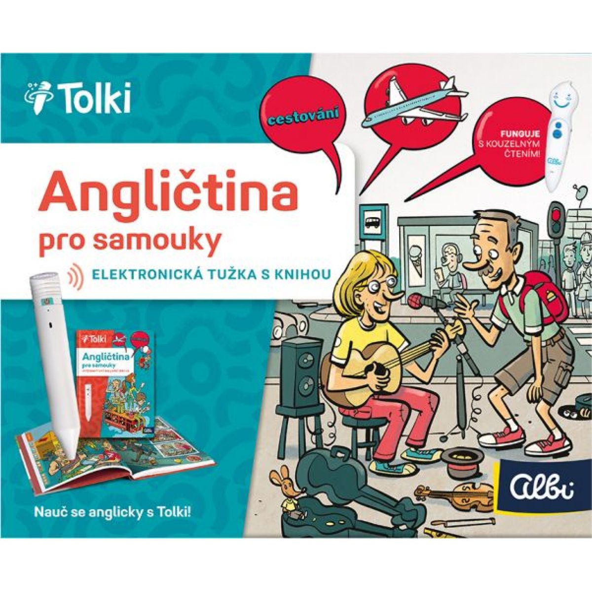 Tolki Albi tužka + kniha anglický jazyk pro samouky