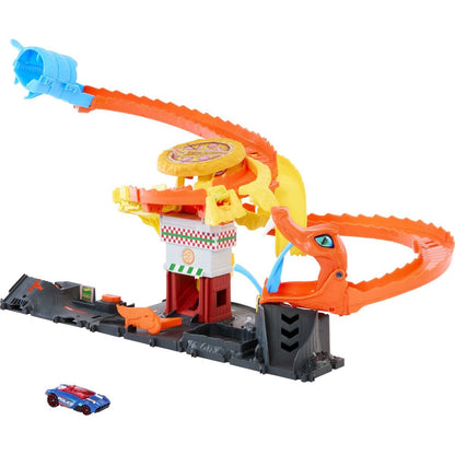 Mattel Hot Wheels City hladová kobra útočí na pizzerku