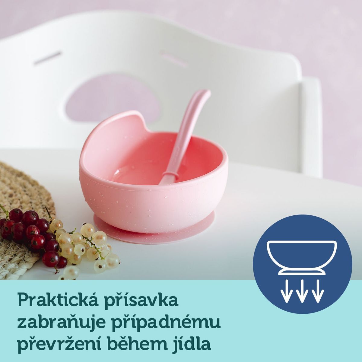 Canpol babies Silikonová miska s přísavkou 300 ml tyrkysová