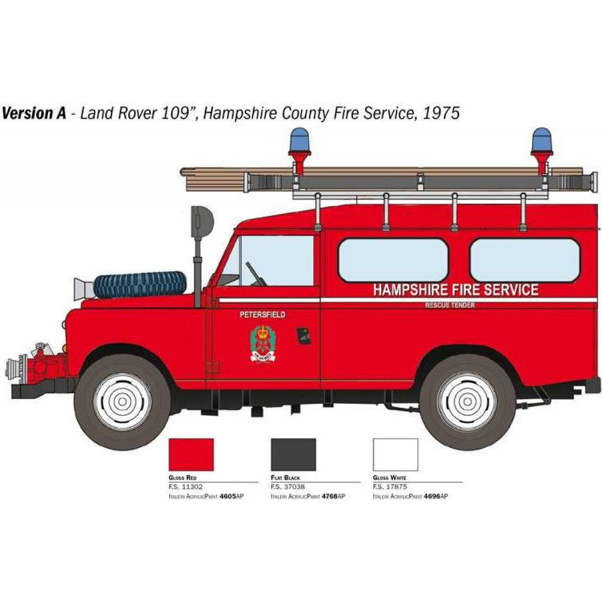 Italeri Model Kit auto 3660 Land Rover Fire Truck 1 : 24