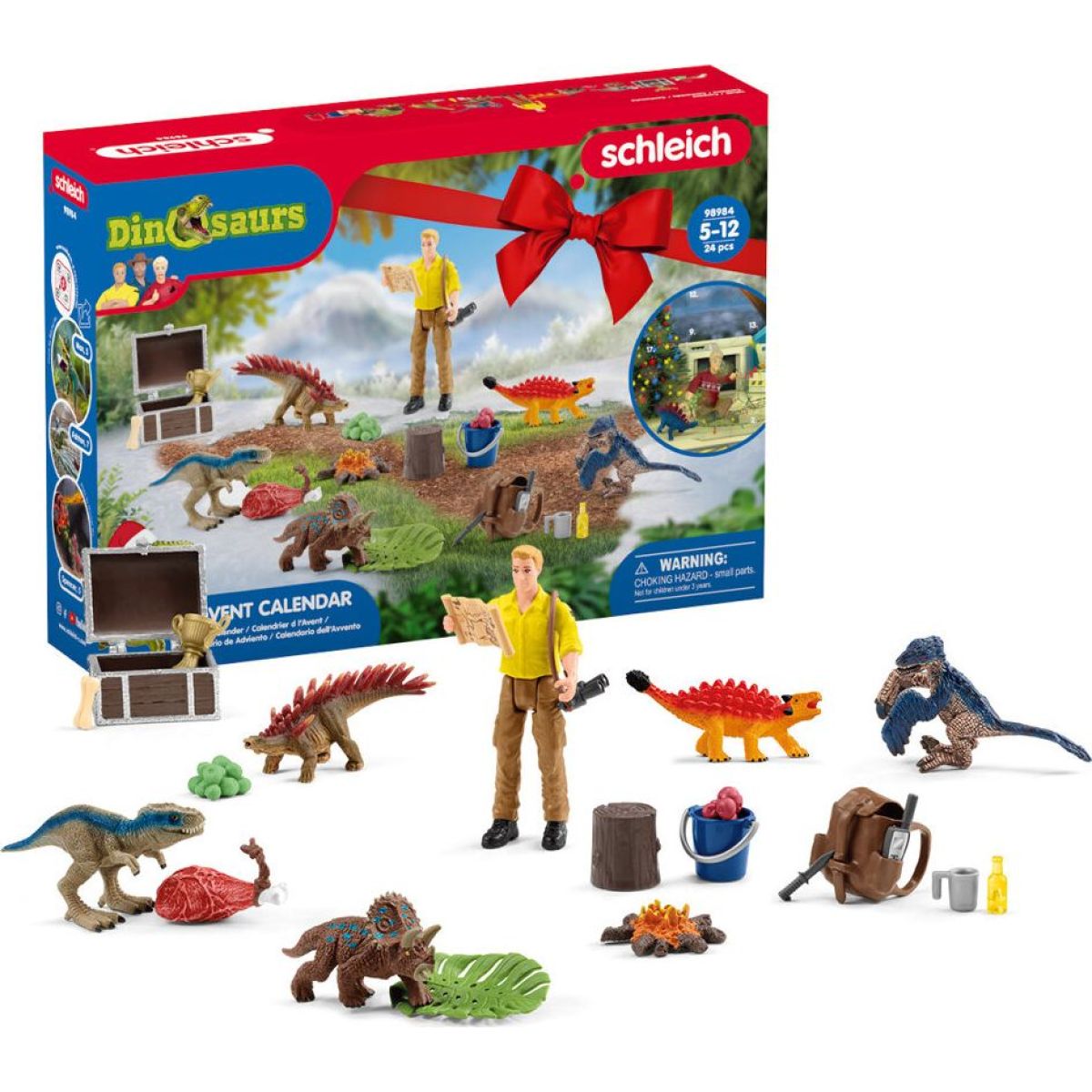 Schleich 98984 Adventní kalendář Dinosauři - Poškozený obal