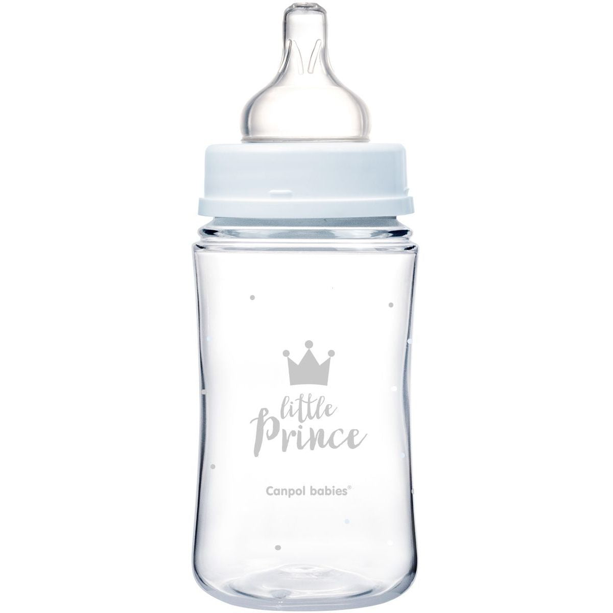 Canpol babies Lahev se širokým hrdlem Royal Baby 240 ml modrá