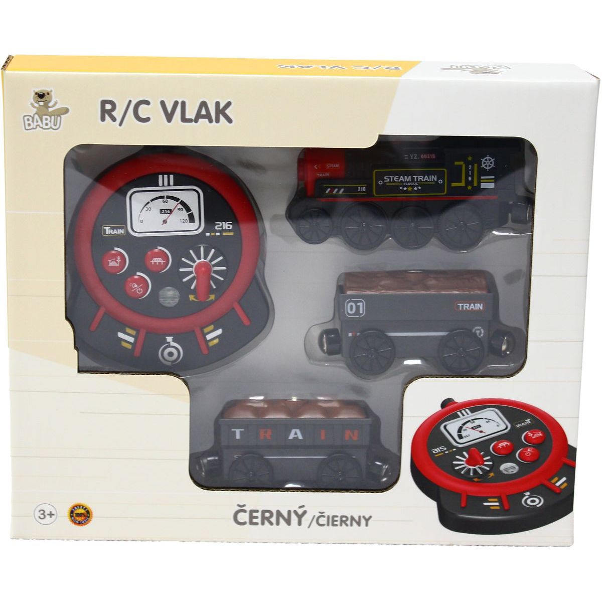 Sparkys vláčky - RC Parní vlak - černý (se zvuky, světly a kouřovými efekty)