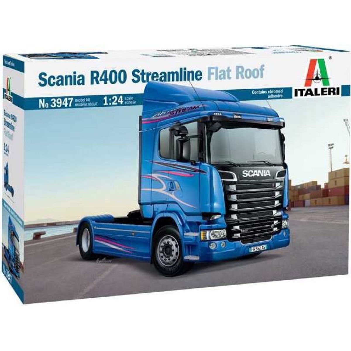 Italeri Model Kit truck 3947 Scania R400 Streamline Flat Roof 1:24
