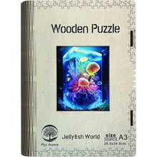 Epee Wooden puzzle Jellyfish World A3